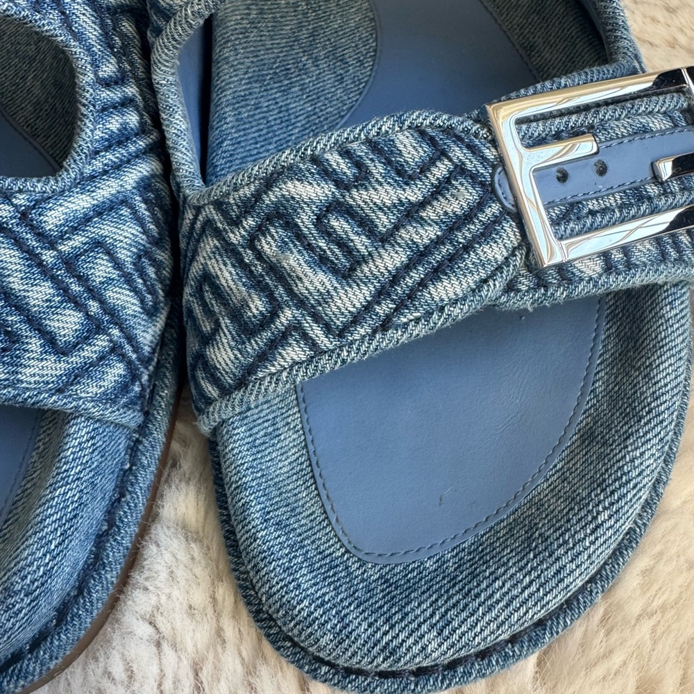 Fendi women’s Denim Blue Sandals - Picture 5 of 12